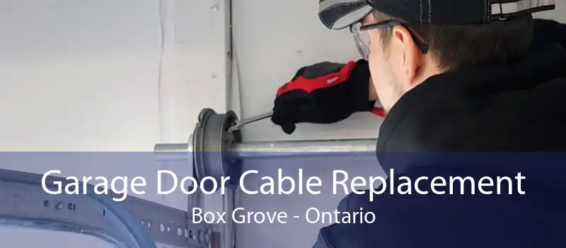 Garage Door Cable Replacement Box Grove - Ontario