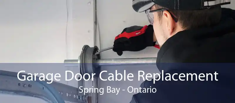 Garage Door Cable Replacement Spring Bay - Ontario