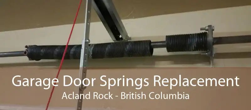 Garage Door Springs Replacement Acland Rock - British Columbia