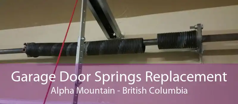 Garage Door Springs Replacement Alpha Mountain - British Columbia