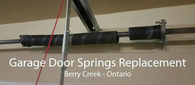 Garage Door Springs Replacement Berry Creek - Ontario