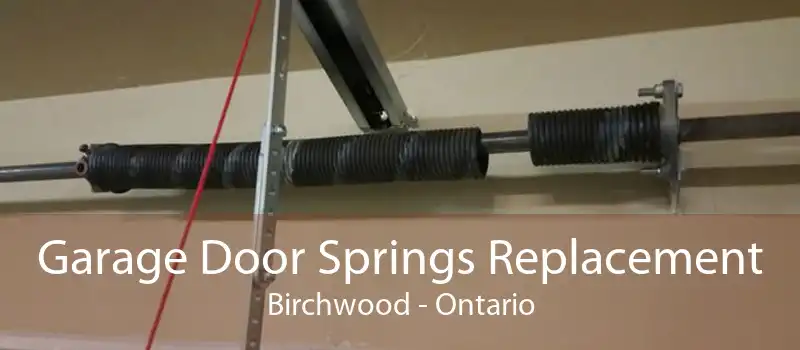 Garage Door Springs Replacement Birchwood - Ontario