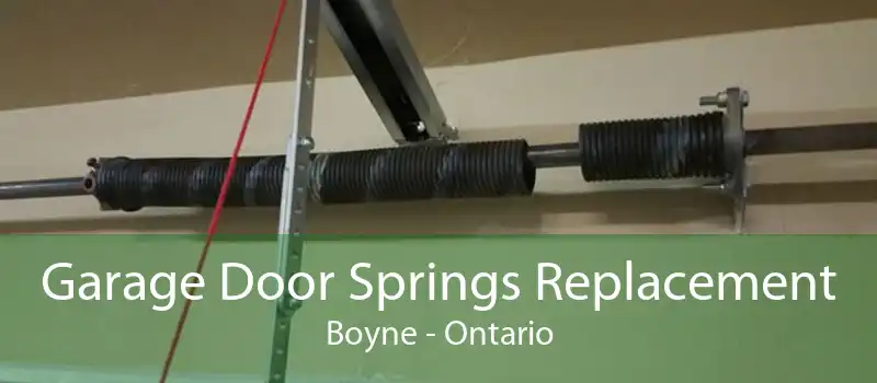 Garage Door Springs Replacement Boyne - Ontario