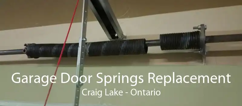 Garage Door Springs Replacement Craig Lake - Ontario