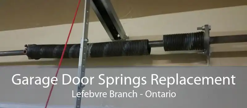 Garage Door Springs Replacement Lefebvre Branch - Ontario