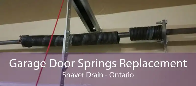 Garage Door Springs Replacement Shaver Drain - Ontario