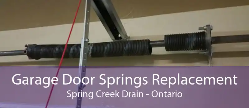 Garage Door Springs Replacement Spring Creek Drain - Ontario