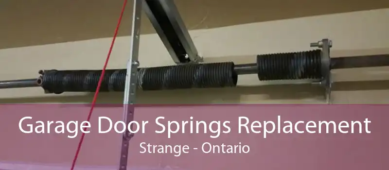 Garage Door Springs Replacement Strange - Ontario