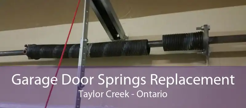 Garage Door Springs Replacement Taylor Creek - Ontario