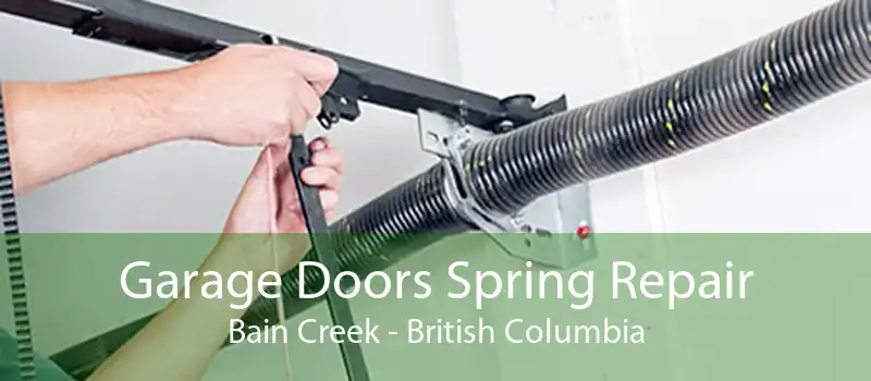 Garage Doors Spring Repair Bain Creek - British Columbia