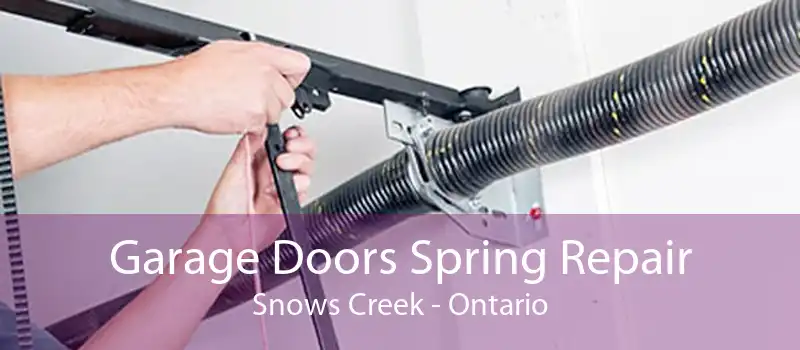Garage Doors Spring Repair Snows Creek - Ontario